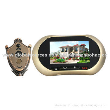 Newest 3.7-inch Large Screen LCD Digital Door Peephole Viewer with GSM Function